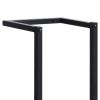 Towel Rack Black 9.8"x7.9"x37.4" Iron