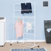 White Rolling Multi Use Laundry Clothes Drying Rack