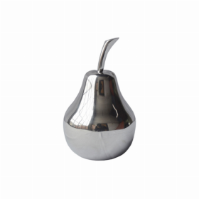 Peral Pear (Color: Polished Silver, size: small)