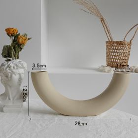 Simplicity Ceramic Vase Dry Flower Arrangement Home Decoration Ornament Living Room Display Art Vases (Option: H)