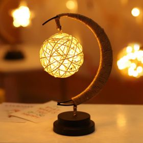 Led Modeling Lights Star Moon AppleChristmas Decoration Lights (Option: Warm White-Sepak Takraw-battery)