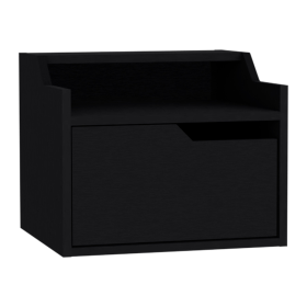 Busan Floating Nightstand (Color: Black)