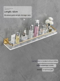 Acrylic Bathroom Storage Rack Bathroom Towels Storage Rack (Option: Brushed Gold 40 Long)