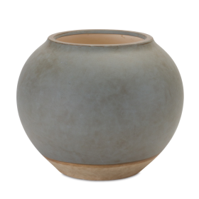 Two Tone Ceramic Vase (size: 8.5"D)