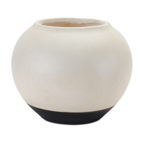 Two Tone Ceramic Vase (size: 8.75"D)