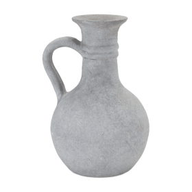 Grey Pitcher Vase (size: 9"H)