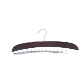 Wooden Clothes Hanger Belt Storage Rack (Option: Walnut-One size)