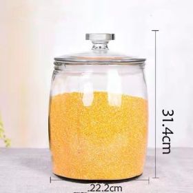 Thickened Glass Tea Jar Dry Fruit Mixed Grain Medicinal Food Storage (Option: 16catty-A)