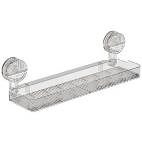 Bathroom Wall-mounted Punch-free Suction Cup Storage Rack (Option: Transparent color)