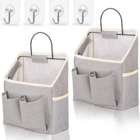 1pc Hanging Storage Bag; Wall Hanging Organiser Basket With Bathroom Pocket; Bedroom; Kitchen; Dormitory Dormitory; Essentials; RV Storage And Organiz (Color: Gray, quantity: 1)