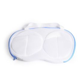 Laundry Brassiere Bag Washing Machine-wash Special Anti-deformation Washing Mesh Bags Cleaning Underwear Sports Bra Storage Case (Color: Blue Edging)