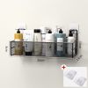 Shower Wall Shelf Wall Mounted Bathroom Shelves Storage Rack Toilet WC Accessories Kitchen Free Punch Condiment Storage Baskets