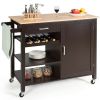 Rolling Storage Cabinet Kitchen Cart For Home And Bar Commercial Usage