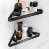 Corner Shower Shelves Glass Bathroom Corner Organizer Shelf Adhesive and Drill Mounted Shower Caddies Shampoo Holder Rust Free Glass Bathroom Shelves