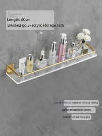 Acrylic Bathroom Storage Rack Bathroom Towels Storage Rack (Option: Brushed Gold 60 Long Frame)