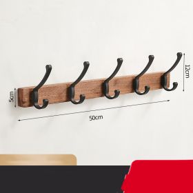 Raw Wood Bathroom Shelf Towel Rack Without Holes (Option: Hooks)