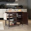 Rolling Storage Cabinet Kitchen Cart For Home And Bar Commercial Usage