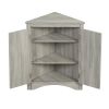 Triangle Bathroom Storage Cabinet with Adjustable Shelves;  Freestanding Floor Cabinet for Home Kitchen