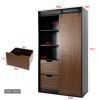 71-inch High wardrobe and cabinet, Clothes Locker, classic sliding barn door armoscope, locker, organizer for bedroom, cloakroom, living room