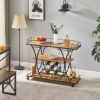 Kitchen Cart 3-Drawer Removable Storage Rack Trolley Cart with Rolling Wheels