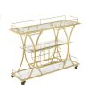 Kitchen Room Cart 3-Drawer Removable Storage Rack Trolley Cart with Rolling Wheels