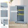 Bathroom Cabinet Triangle Corner Storage Cabinet with Shelf Modern Style MDF Board