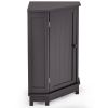 Bathroom Cabinet Triangle Corner Storage Cabinet with Shelf Modern Style MDF Board