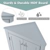 Triangle Bathroom Storage Cabinet with Adjustable Shelves;  Freestanding Floor Cabinet for Home Kitchen