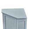 Bathroom Cabinet Triangle Corner Storage Cabinet with Shelf Modern Style MDF Board