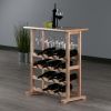 Wood Vinny 24-Bottle Wine Rack, Natural, Natural Finish