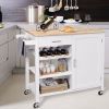 Rolling Storage Cabinet Kitchen Cart For Home And Bar Commercial Usage