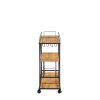 Kitchen Cart 3-Drawer Removable Storage Rack Trolley Cart with Rolling Wheels