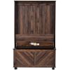 Hall Tree with 4 Hooks , Coat Hanger, Entryway Bench, Storage Bench, 3-in-1 Design, 40INCH, for Entrance, Hallway