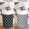 82L Laundry Basket Portable Foldable Home Laundry Storage Bag Cotton Hamper For Kids Toys Storage Dirty Clothes Basket Bag