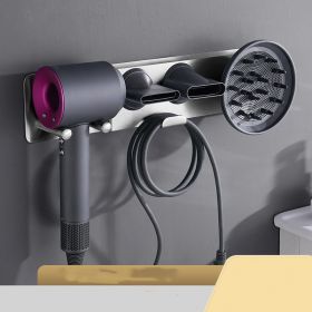 Punch Free Hair Dryer Bracket (Option: Silver-Default)